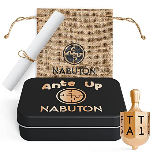 NABUTON Put & Take Ante-Up Gambling Game of Chance Gambling Spinner Top Dice Game