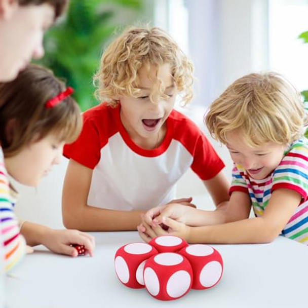 NUOBESTY 4pcs Giant Foam Dice Dry Erase Dice Dice Jumbo Dice Big Dice Writable Game Dice Education Playing Game Dice Teaching Prop for Home Classroom