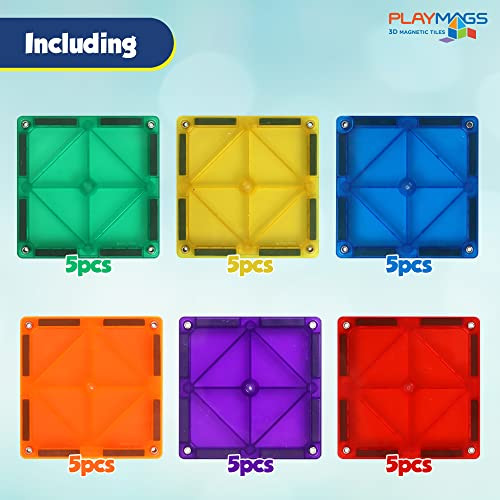 Playmags Magnetic Figures Community Set of 15 Pieces - Play People Perfect for Magnetic Tiles Building Blocks - STEM Learning Toys Children – Magnet Tiles Expansion Accessories Pack (Styles May Vary)