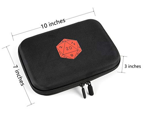 PUGED Dice Box DND Dice Storage Holder Compatible with DND Dice Sets Display Case Organizer for Tabletop RPG Game Dice Holds Up to 35 Dices/5 Sets - Black