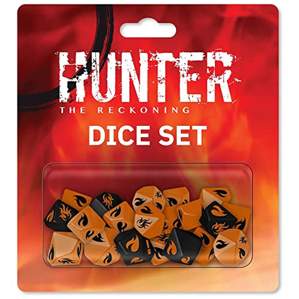 Renegade Game Studios Renegade Game Studios Hunter: The Reckoning 5th Edition Roleplaying Game - Dice Set - Accessory to The Reckoning RPG Orange