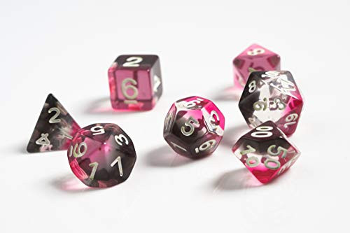 Sirius Dice Sirius a Dice Pink Clear Black Resin Dice Set