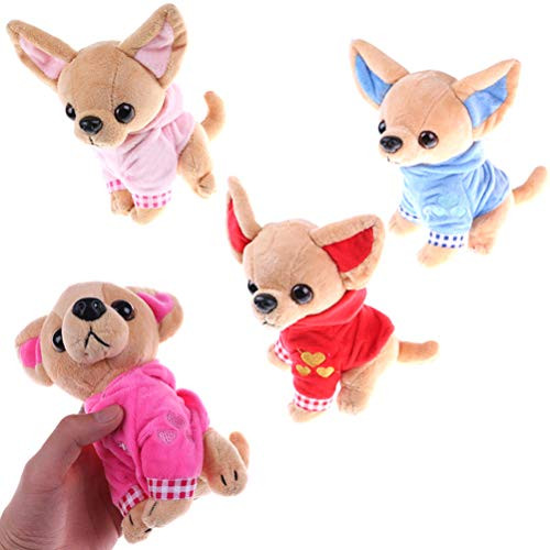SUSHAFEN Stuffed Dog Puppy Toy Dog Plush Toy Soft Doll Stuffed Animal Pillow Birthday Present Cute Dog Ornaments Decoration Handicraft House Desktop Decoration Prop17cm/6.7"