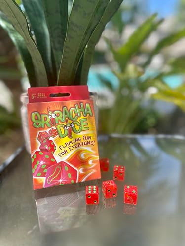 TDC Games Sriracha Dice Game – Flaming Fun for Everyone - Great for Party Favors Families Stocking Stuffers Travel and Camping