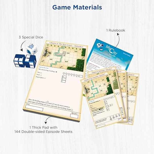 Thames & Kosmos My City Roll and Build Board Games Dice Game Roll and Write 1 to 6 Players Kosmos 1-6 Players Fast-Paced Game