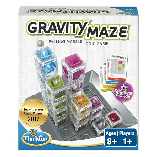 Thinkfun Gravity Maze - Falling Marble Logic Game - Challenging STEM Toy for Kids 8-12 - Gravity Marble Maze - Brain-Building Fun - Educational - Boosts Critical Thinking & Problem Solving