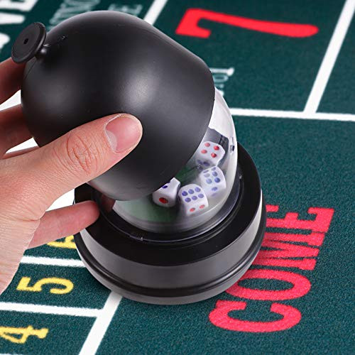 Toddmomy 1pcs Lucky Automatic Dice Cup Electrical Shaking Dice Roller Cup Set with 5 Dices for KTV Pub Bar Party Gam No Battery