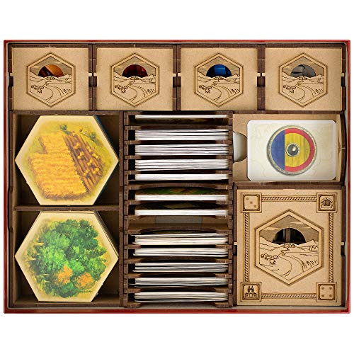 Towerrex Organizer Compatible with Catan Board Game and Cities and Knights Seafarers Expansions Storage Insert Accessories