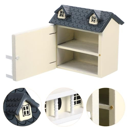 Toyvian Mini DIY Model Wooden Dollhouse kit Christmas Village Houses Toy House House Kit 3D Miniature Dollhouse Kit