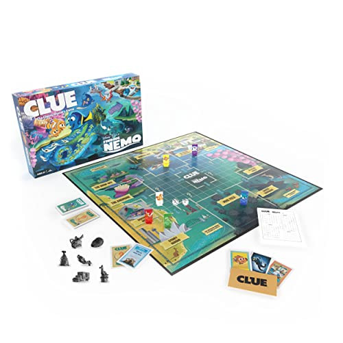 USAOPOLY CLUE: Finding Nemo Collectible Clue Game Based on Disney and Pixar’s Animated Films Great for Family Game Night Officially-Licensed Game with Familiar Locations and Iconic Characters