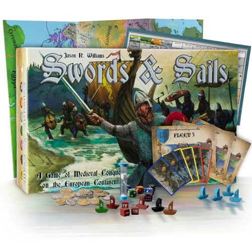 VR-SOFT VIRTUAL REALITY GAMES VRSoft Swords & Sails – Medieval Strategy Board Game with Tactical Combat and High Replayability