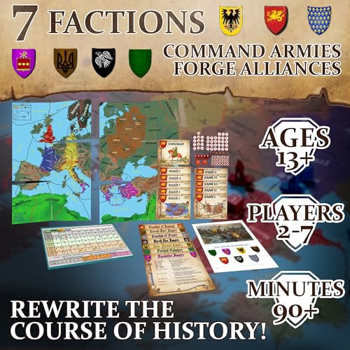 VR-SOFT VIRTUAL REALITY GAMES VRSoft Swords & Sails – Medieval Strategy Board Game with Tactical Combat and High Replayability