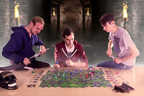 Wiz Dice - Dice Wars: Heroes of Polyhedra PVP Skirmish Board Game for 2-4 Players Roll Your Army & Generate a Random Map & Battle Ages 14 and Up