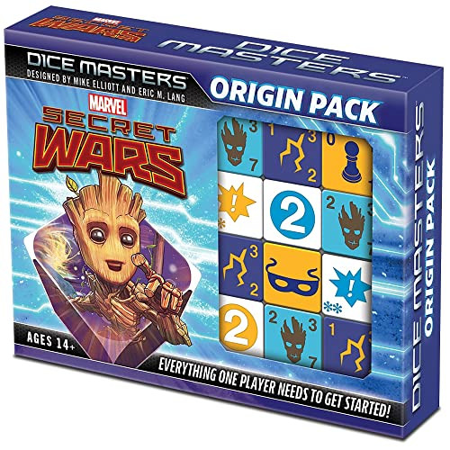 Wizkids Marvel Dice Masters: Secret Wars Origin Packs Display - Includes 8 Origin Packs (4 of Each Variety) Features Spider Gwen/Spider Man Pack & Storm/Groot Pack to Get Started