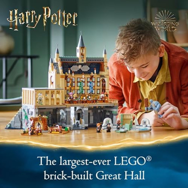 Lego Harry Potter Hogwarts Castle: The Great Hall Castle Toy Playset with 11 Minifigures Harry Potter Collectible Magical for Boys Girls or Any Fan Harry Potter Toy for 10 Year Olds 76435