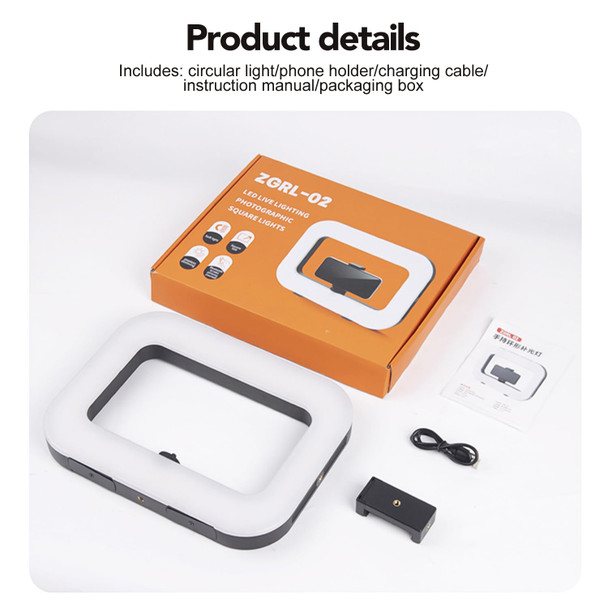 Smartphone Ring Selfie Light Kit Handheld LED Mobile Video Stabilizer Fill Lighting Rig Lights Built-in 8000mAh Battery Rechargeable for Phone Camera, YouTube, TIK tok Video Recording, Make up - NA-ZGRL02-CCT