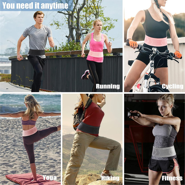 LSORPWK Slim Running Belt for Men Women, Running Fanny Pack, Phone Holder for Running, Waist Bag, Moisture Wicking Storage Belt Bag for Walking, Travel, Sports, Hiking, Workout