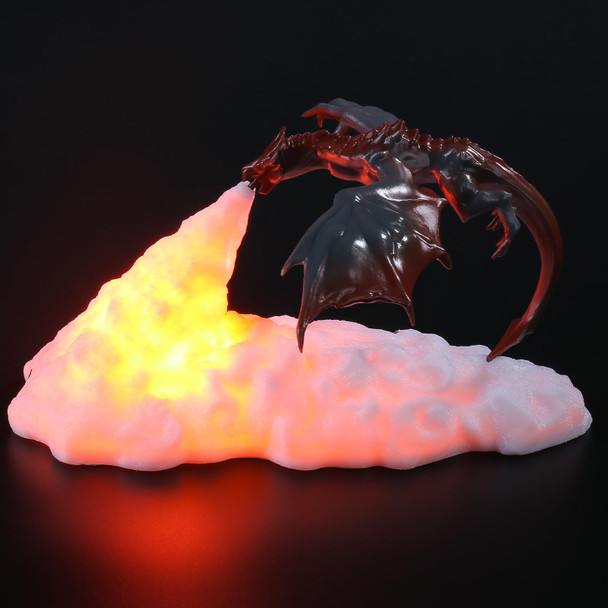 HGomx Fire Dragon Lamp Light 3D Printed Night Light LED Moon Light Gift for Boys and Girls Bedroom Kids Room with USB Rechargeable Fire Dragon