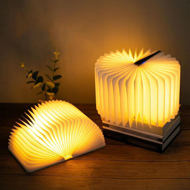 DLUFYEI Wooden Book Light LED Night Reading Light Foldable Book lamp for Bedside Table Home and Office Decoration Gift idea