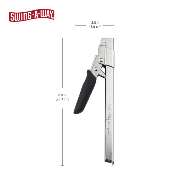 Swing-A-Way Comfort Grip Jar Opener 7.5-Inch Adjustable Multifunctional Stainless Steel Can Opener with Gripper Arthritis Friendly Soft Rubber Grip Handle Kitchen Accessories Black