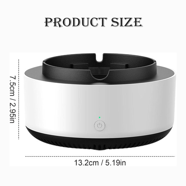 Hopanrel 2 in 1 Air Purifier Ashtray Multifunctional Smokeless with Filter,Ashtrays for Cigarettes for Home Indoor Car Office (Grey)