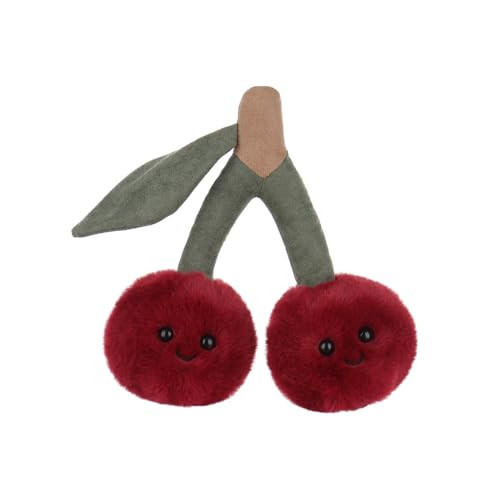 Apricot Lamb Delicious Cherry Fruit Food Plushies Plush Stuffed Animals For Kids, Soft Cute Plush Toys For Baby Girl And Boy, Fluffy Delicious Cherry Red