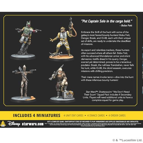 Asmodee Star Wars Shatterpoint We Don'T Need Their Scum Squad Pack - Tabletop Miniatures Game, Strategy Game For Kids And Adults, Ages 14+, 2 Players, 90 Minute Playtime, Made By Atomic Mass Games