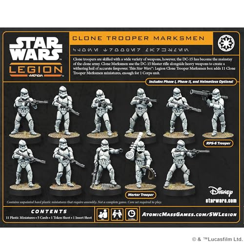 Asmodee Star Wars: Legion Clone Trooper Marksmen - Tabletop Miniatures Game, Strategy Game For Kids And Adults, Ages 14+, 2 Players, 90 Min Playtime