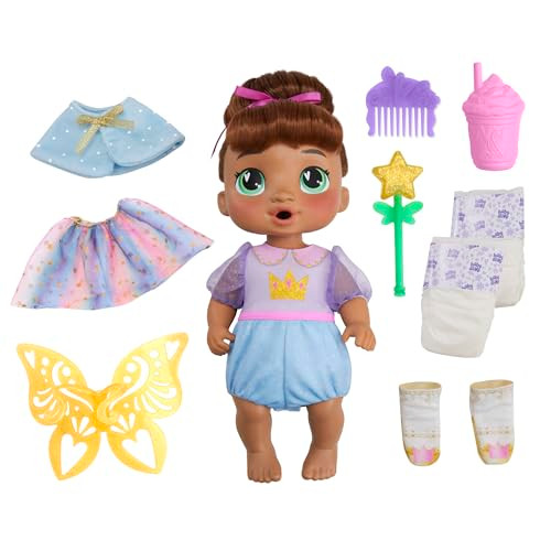 Baby Alive Fairy Fashions Sophia Sparkle Doll With Clothes Accessories, Brown Hair, 11 Inches, Kids Toys, Ages 3+( Exclusive)