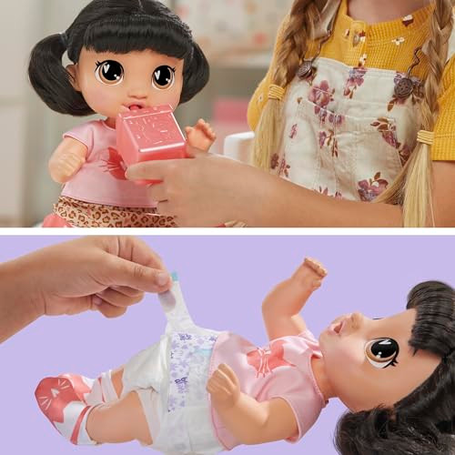 Baby Alive Super Bff Katie Kat Black Hair Dress Up Baby Doll Playset, 11 Inches, Toys For 3 Year Old Girls & Boys & Up ( Exclusive)