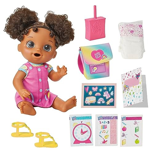 Baby Alive Time For School Baby Doll Set, 12 Inch, Back To School Toys For Girls & Boys, Black Hair, Preschool s For Kids, Ages 3+ ( Exclusive)