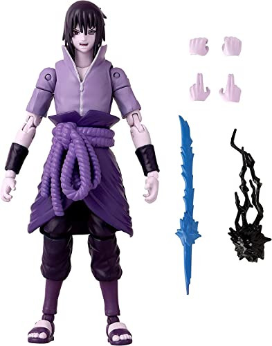 Bandai Anime Heroes Action Figure Uchiha Sasuke Rinnegan/Mangekyo Sharingan  17Cm Sasuke Figure With Extra Hands And Accessories  Naruto Shippuden Anime Figure Action Figures For Boys And Girls