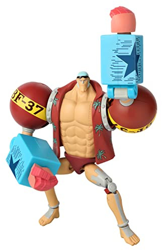 Bandai One Piece Figures Franky Action Figure  Articulated 17Cm Figure With Accessory Display Stand  Pirate Toys