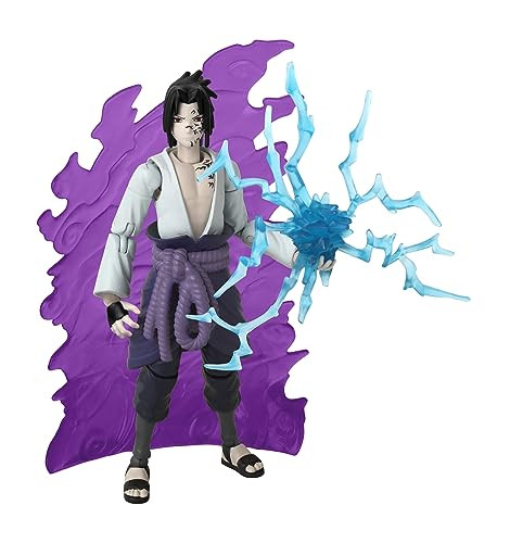 Bandai Anime Heroes Naruto Action Figure Sasuke Uchiha  17Cm Sasuke Uchiha Figure With Extra Hands And Accessories  Naruto Shippuden Anime Figure Action Figures For Boys And Girls