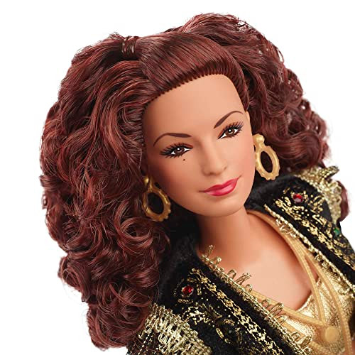 Barbie Signature Gloria Estefan Doll In Gold And Black Fashion And Accessories, With Microphone,  For Collectors