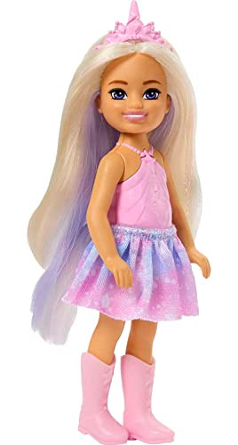 Barbie Dreamtopia Chelsea Mermaid Small Doll With Removable Hair Accessory, Wavy Blonde Hair & Ombre Tail, Bends At Waist