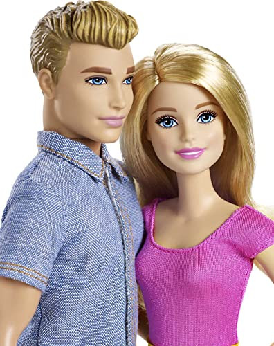 Barbie Dolls, Barbie And Ken Doll 2-Pack Featuring Blonde Hair And Bright Colorful Clothes, Kids Toys And s ( Exclusive)