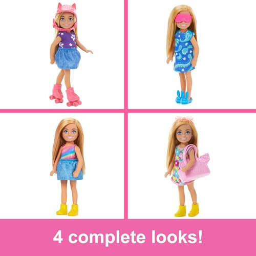 Barbie Chelsea Doll & Closet Toy Playset With 15 Pieces Clothes & Accessories Included, Foldable Set For On-The-Go Play & Storage