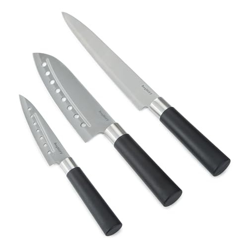 Berghoff Codon 3Pc Knife Set Stainless Steel Sharp Blades With Pp Handle Rust Proof For Cutting Slicing Chopping Dicing