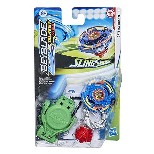 Beyblade Burst Rise Slingshock Crystal Dranzer F Starter Pack - Right-Spin Battling Top Toy And Right/Left-Spin Launcher, Ages 8 And Up