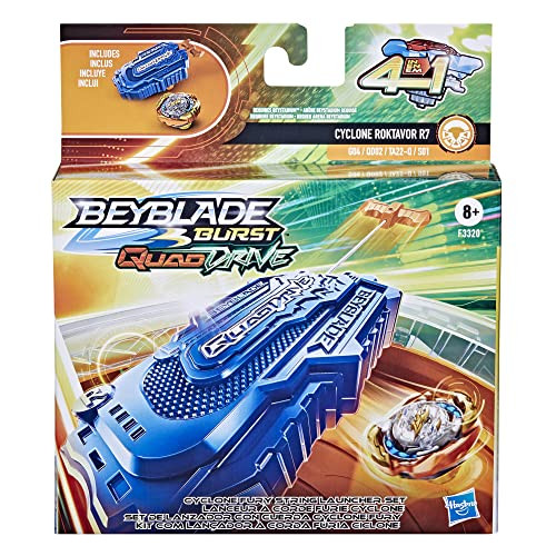 Beyblade Burst Quaddrive Cyclone Fury String Launcher Set - Battle Game Set With String Launcher And Right-Spin Battling Top Toy