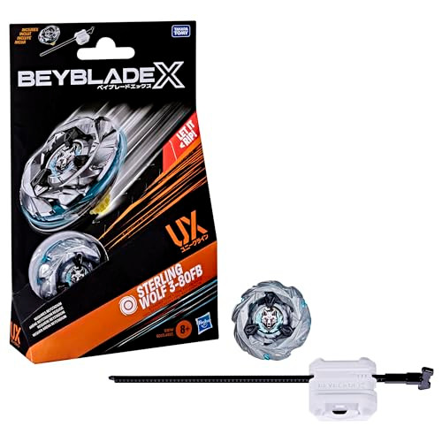 Beyblade X Starter Pack Sterling Wolf 3-80Fb Ux With Spinning Top And Launcher