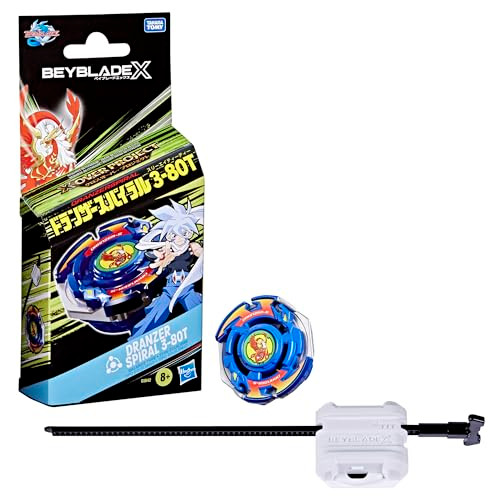 Beyblade X X-Over Project Dranzer Spiral 3-80T Starter Pack Set With Takara Tomy Balance Type Top And Launcher, Battling Tops Game Toys, Ages 8+