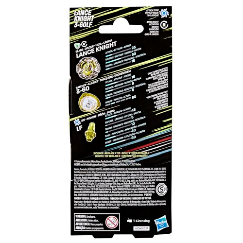 Beyblade X Lance Knight 3-60Lf Booster Pack Set With Takara Tomy Attack Type Top, Battling Tops Game Toys, Ages 8+