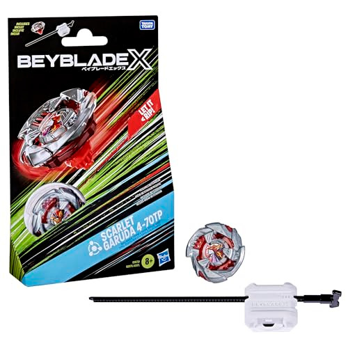 Beyblade X Scarlet Garuda 4-70Tp Bx Starter Pack Set With Balance Type Top And Launcher, Authentic Takara Tomy Battle Tops Games, Toys For Boys And Girls 8+