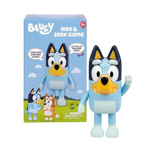 Bluey Game Hide And Seek Electronic Bingo Figure, Articulated, Musical Kids Figurines With Dance Mode, Interactive Toddler Figurine Toys For Ages 3+