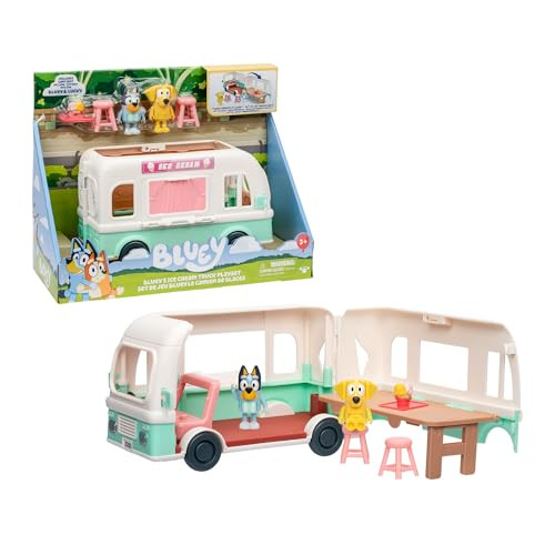 Bluey - Ice Cream Truck, Ice Cream Truck, Includes Friend Figurine, Playset With Stickers And Accessories, What Ice Cream Flavor Do You Wish, Famous (Bly85000)