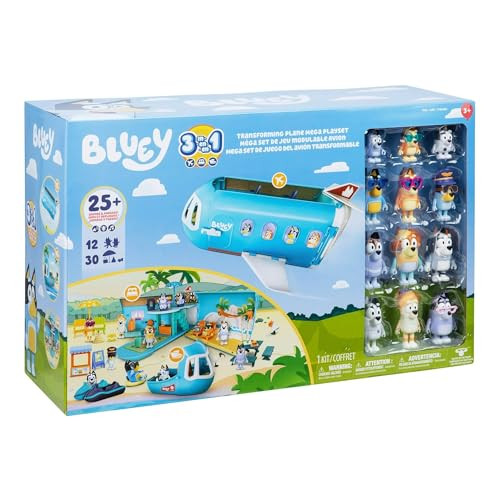 Bluey 3-In-1 Transforming Plane Ultimate Mega Set