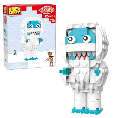 Brickcraft Rudolph The Red-Nosed Reindeer Santa Claus Building Kit, 92 Pieces  Classic Holiday Diy Christmas Dãƒæ’Ã†™ÃƒŠã‚©Cor  Festive Winter Display  For Kids & Adults, Ages 8+