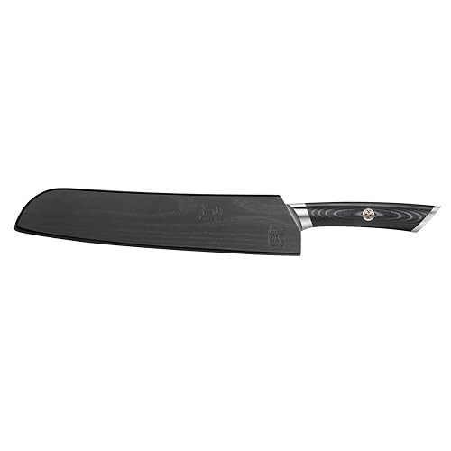 Cangshan Kuro Series 9-Inch Bread Knife With Sheath, High Carbon X-7 Damascus Steel, 504241